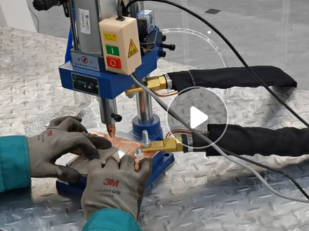 Pneumatic spot welding